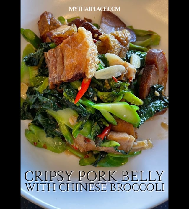 Chinese Broccoli with Pork Belly.