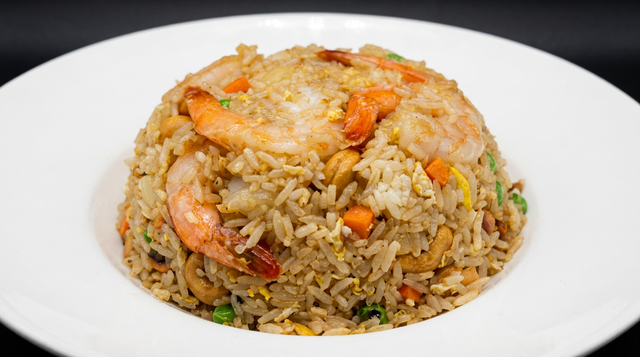 Pineapple Fried Rice with Shrimp.