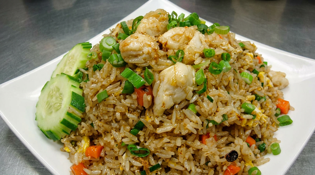 Jumbo Lump Crab Meat Fried Rice.